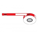 Zebra Z-Band UltraSoft - Adhesive - white, red - 25 x 279 mm 1050 pcs. (6 roll(s) x 175) adult wristbands - for Zebra HC100, HC100 Patient I.D. Solution