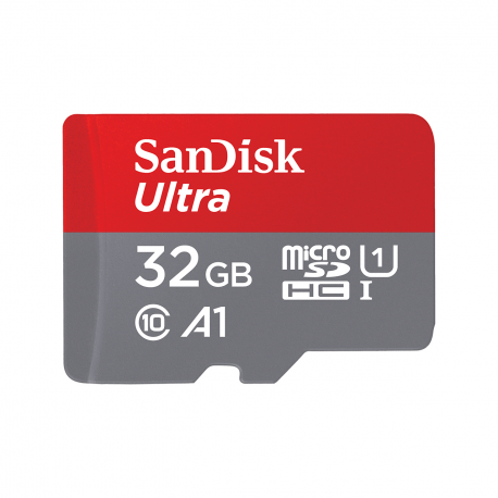 SanDisk Ultra - Flash memory card (microSDHC to SD adapter included) - 32 GB - A1  /  UHS-I U1  /  Class10 - microSDHC UHS-I - 0