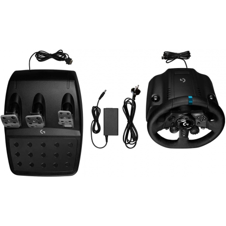 Logitech G923 - Wheel and pedals set - wired - for PC, Sony PlayStation 4 - 1