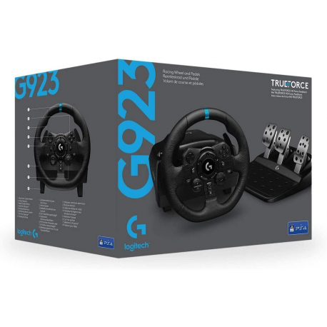 Logitech G923 - Wheel and pedals set - wired - for PC, Sony PlayStation 4 - 2