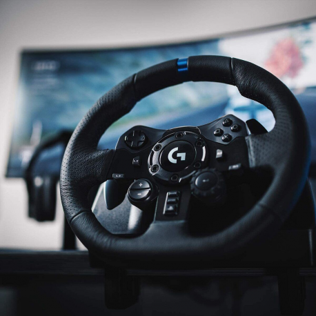 Logitech G923 - Wheel and pedals set - wired - for PC, Sony PlayStation 4 - 3