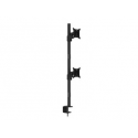 Multibrackets M VESA Deskmount Officeline Dual Vertical - Mounting kit - for 2 LCD displays - steel - black - screen size: 15"-30" - desk-mountable