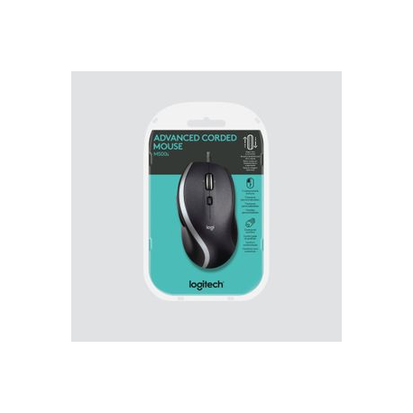 Logitech M500s Advanced Corded Mouse - Mouse - optical - 7 buttons - wired - USB - 1