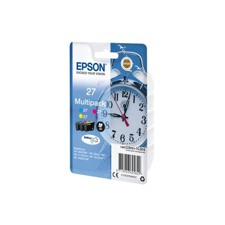 Epson 27 Multi-Pack - 3-pack - 10.8 ml - yellow, cyan, magenta - original - ink cartridge - for WorkForce WF-3620, WF-3640, WF-7110, WF-7210, WF-7610, WF-7620, WF-7710, WF-7715, WF-7720 - 1