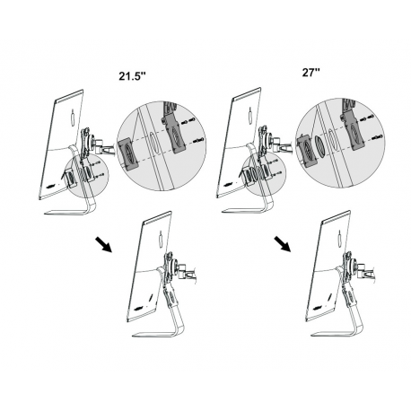 Neomounts by Newstar FPMA-VESAMAC2127 - Mounting component (VESA adapter plate) - for iMac - metal - silver - screen size: 21.5"-27" - 4
