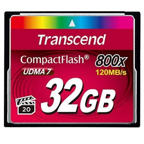 Transcend - Flash memory card - 32 GB - 800x - CompactFlash - 3