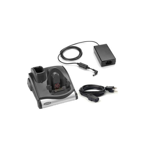Zebra Single Slot Cradle Kit - Docking cradle - RS-232 / USB - United States - for Zebra MC9090-G, MC9090-K, MC9090-S, MC909X-K, MC909X-S, MC9190-G, MC92N0, MC92N0-G Premium - 2
