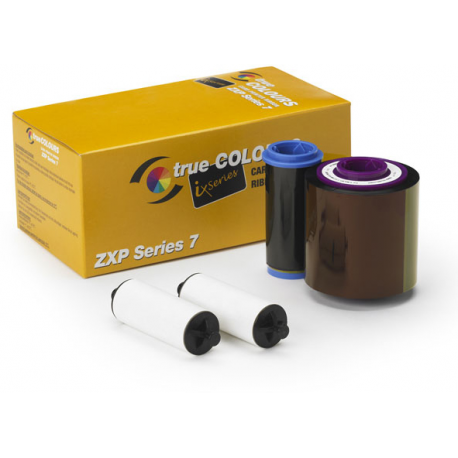 Zebra TrueColours ix Series YMCKOK - Colour (yellow, magenta, cyan, black, overlay, black) - print ribbon cassette - for ZXP Series 7 - 2