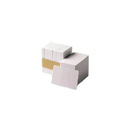 Zebra - 30 mil - white - CR-80 Card (85.6 x 54 mm) 500 card(s) Low Coercivity Magnetic Stripe PVC card - for Zebra P100i, P110i, P110m, P120i, P330i, P330m, P430i; ZXP Series 8 - 2