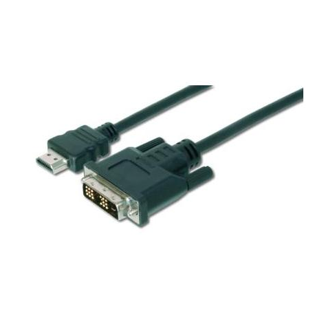 ASSMANN - Adapter cable - HDMI male to DVI-D male - 3 m - double shielded - black - 2