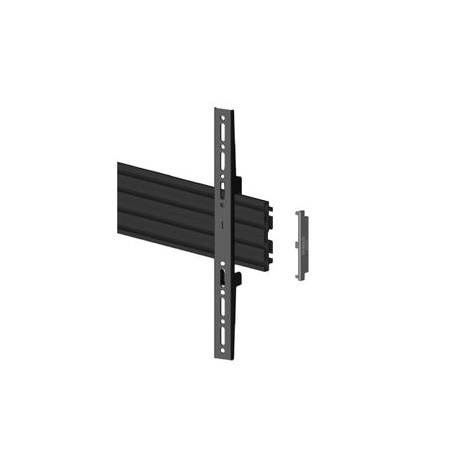 Multibrackets M Wallmount Pro MBW2U - Mounting kit (2 wall plates, wall rails, 4 x fixed arms) - for 2 LCD displays - aluminium, steel - black - screen size: 40"-65" - wall-mountable - 8