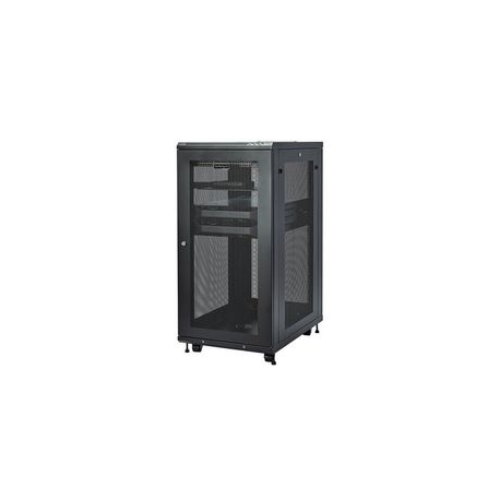 StarTech.com 24U Server Rack Cabinet, 4-Post Adjustable Depth (2" to 30") Network Equipment Rack Enclosure w / Casters / Cable Management / Shelf / Locking Dell PowerEdge, HP ProLiant ThinkServer - 24U Rack Cabinet (RK2433BKM) - Rack cabinet - 24U - 31" - 1