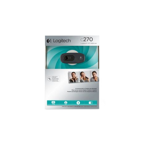 Logitech HD Webcam C270 - Webcam - colour - 1280 x 720 - audio - USB 2.0 - 4