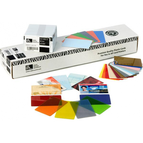 Zebra Color - Polyvinyl chloride (PVC) - 30 mil - metallic gold - CR-80 Card (85.6 x 54 mm) 500 card(s) cards - for Zebra P110m, P330i, P430i - 2