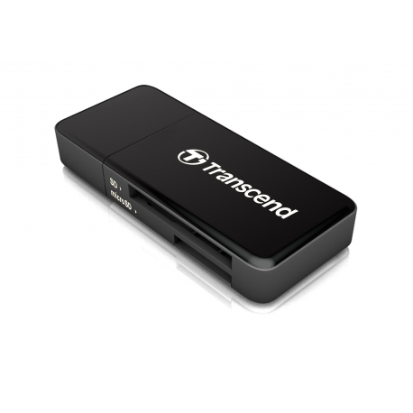 Transcend - Card reader (SD, microSD, SDHC, microSDHC, SDXC, microSDXC, SDHC UHS-I, SDXC UHS-I) - USB 3.0 - 3