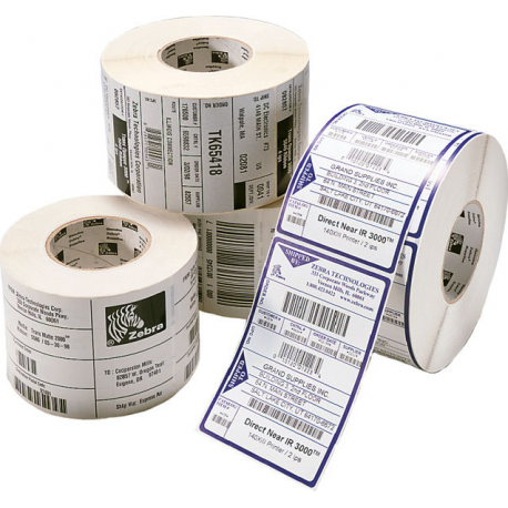 Zebra Z-Select 2000T - Matte - permanent acrylic adhesive - coated - perforated - white - 102 x 152 mm 5700 label(s) (12 roll(s) x 475) labels - for Zebra GT800, ZD500; G-Series GC420, GT800; GX Series GX430; LP 28XX; TLP 28XX - 2