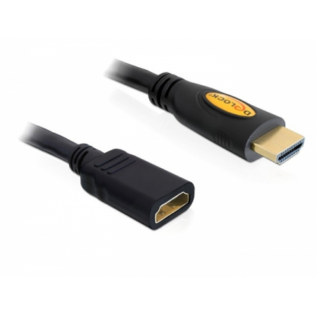 Delock High Speed HDMI with Ethernet - HDMI extension cable - HDMI male to HDMI female - 1 m - 2