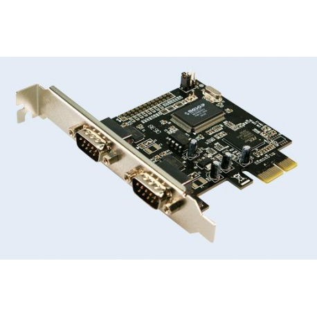 LogiLink PCI Express Interface Card Serial 2x - Serial adapter - PCIe - RS-232 x 2 - green - 2
