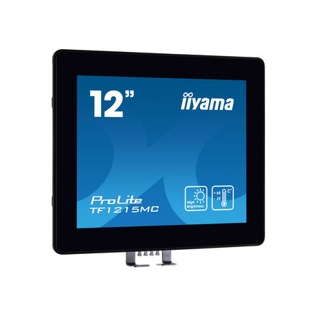 iiyama ProLite TF1215MC-B1 - LED monitor - 12.1" - open frame - touchscreen - 1024 x 768 - IPS - 540 cd / m² - 1000:1 - 25 ms - HDMI, VGA, DisplayPort - black - 3