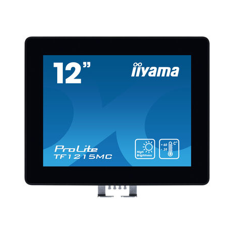 iiyama ProLite TF1215MC-B1 - LED monitor - 12.1" - open frame - touchscreen - 1024 x 768 - IPS - 540 cd / m² - 1000:1 - 25 ms - HDMI, VGA, DisplayPort - black - 6