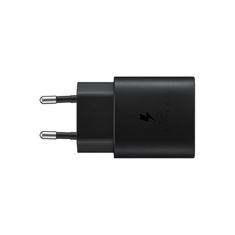 Samsung EP-TA800 - Power adapter - 25 Watt - 3 A - SFC (USB-C) - black - for Galaxy A20, A50, A70, A8s, M30, M40, Note10, S20, S20 5G, S20+ 5G, Z Flip, Z Flip 5G - 0