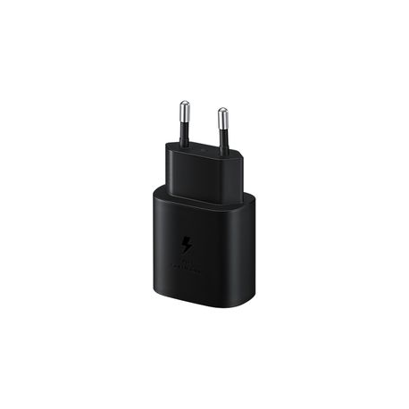 Samsung EP-TA800 - Power adapter - 25 Watt - 3 A - SFC (USB-C) - black - for Galaxy A20, A50, A70, A8s, M30, M40, Note10, S20, S20 5G, S20+ 5G, Z Flip, Z Flip 5G - 2
