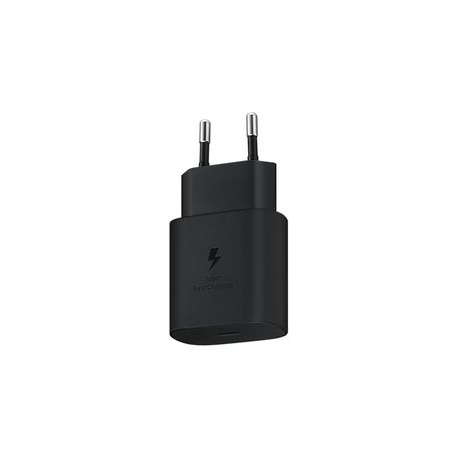 Samsung EP-TA800 - Power adapter - 25 Watt - 3 A - SFC (USB-C) - black - for Galaxy A20, A50, A70, A8s, M30, M40, Note10, S20, S20 5G, S20+ 5G, Z Flip, Z Flip 5G - 5