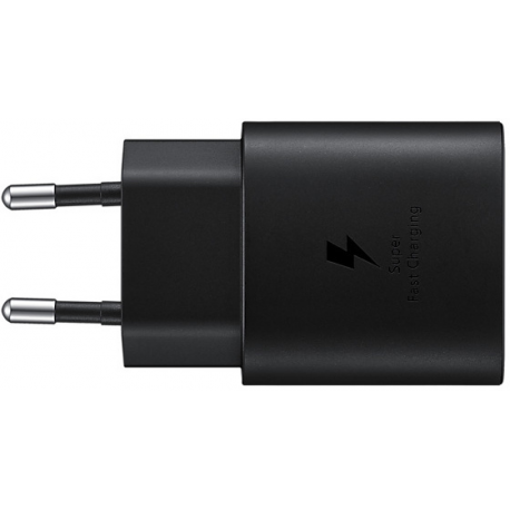 Samsung EP-TA800 - Power adapter - 25 Watt - 3 A - SFC (USB-C) - black - for Galaxy A20, A50, A70, A8s, M30, M40, Note10, S20, S20 5G, S20+ 5G, Z Flip, Z Flip 5G - 10
