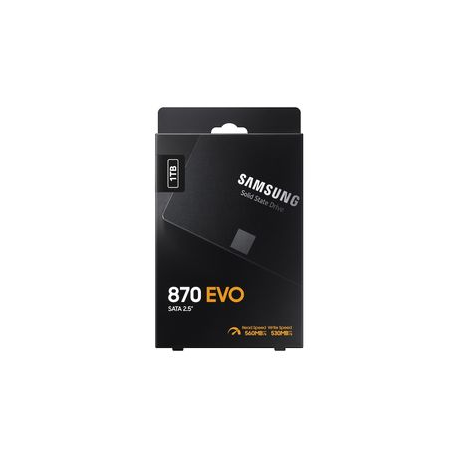 Samsung 870 EVO MZ-77E1T0B - SSD - encrypted - 1 TB - internal - 2.5" - SATA 6Gb / s - buffer: 1 GB - 256-bit AES - TCG Opal Encryption - 5
