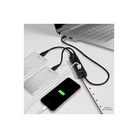 AXAGON HUE-S2B - Hub - 4 x SuperSpeed USB 3.0 - desktop - 4