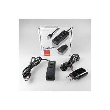 AXAGON HUE-S2BP - Hub - 4 x SuperSpeed USB 3.0 - desktop - 3