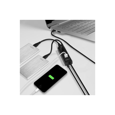 AXAGON HUE-S2BP - Hub - 4 x SuperSpeed USB 3.0 - desktop - 5