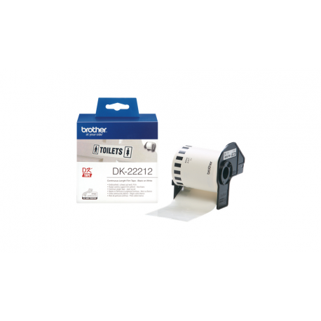 Brother DK-22212 - Permanent adhesive - white - Roll (6.2 cm x 15.2 m) tape - for Brother QL-1050, 1060, 500, 550, 560, 570, 580, 600, 650, 700, 710, 720, 820 - 2