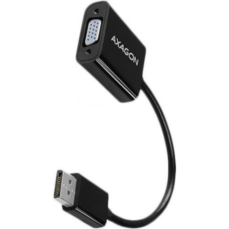 AXAGON - DisplayPort / VGA adapter - DisplayPort (M) to HD-15 (VGA) (F) - DisplayPort 1.1a - 16 cm - 1920 x 1200 (WUXGA) support, active converter - 0