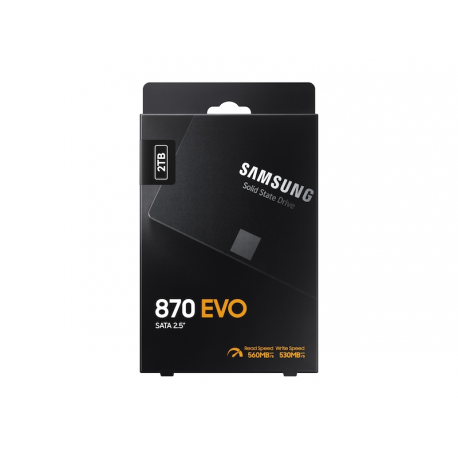 Samsung 870 EVO MZ-77E2T0B - SSD - encrypted - 2 TB - internal - 2.5" - SATA 6Gb / s - buffer: 2 GB - 256-bit AES - TCG Opal Encryption - 6