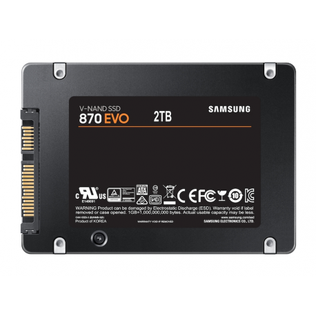 Samsung 870 EVO MZ-77E2T0B - SSD - encrypted - 2 TB - internal - 2.5" - SATA 6Gb / s - buffer: 2 GB - 256-bit AES - TCG Opal Encryption - 10