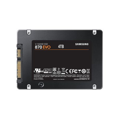 Samsung 870 EVO MZ-77E4T0B - SSD - encrypted - 4 TB - internal - 2.5" - SATA 6Gb / s - buffer: 4 GB - 256-bit AES - TCG Opal Encryption - 4