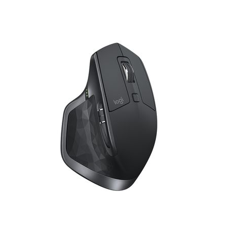 Logitech MX Master 2S - Mouse - laser - 7 buttons - wireless - Bluetooth, 2.4 GHz - Logitech Unifying receiver - graphite - 0