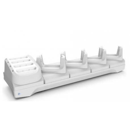 Zebra 5-Slot Charge Only ShareCradle - Handheld charging stand + battery charger - output connectors: 5 - with 4-Slot Battery Charger - for P / N: BTRY-TC2W-1XMA1-01 - 1