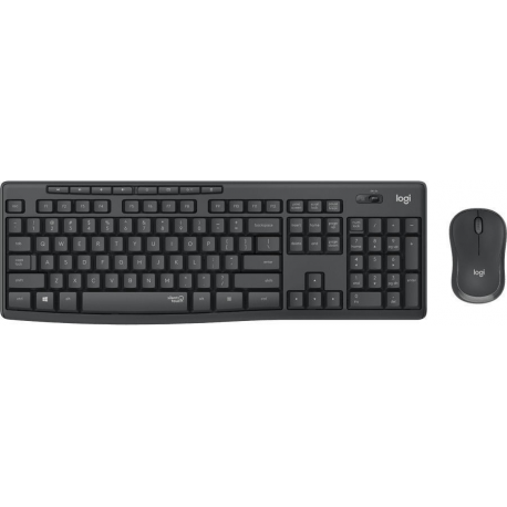 Logitech MK295 Silent - Keyboard and mouse set - wireless - 2.4 GHz - Russian - graphite - 0