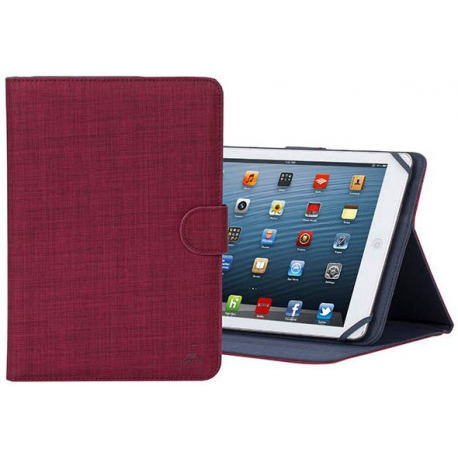 Riva Case Biscayne 3317 Universal - Flip cover for tablet - polyester - red - 10.1" - 7