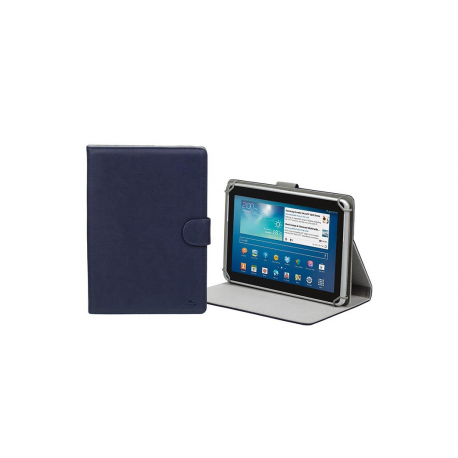 Riva Case Orly 3017 Universal - Flip cover for tablet - polyurethane leather - blue - 10.1" - 3