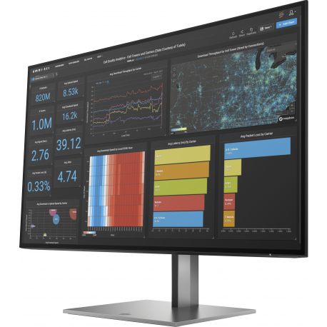 HP Z27q G3 - LED monitor - 27" - 2560 x 1440 QHD @ 60 Hz - IPS - 350 cd / m² - 1000:1 - 5 ms - HDMI, 2xDisplayPort - silver - 3