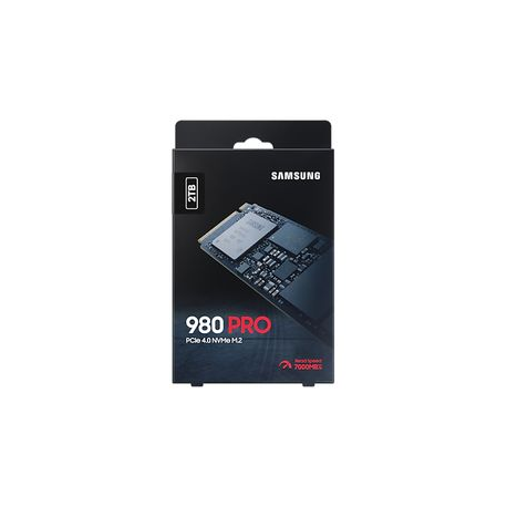 Samsung 980 PRO MZ-V8P2T0BW - SSD - encrypted - 2 TB - internal - M.2 2280 - PCIe 4.0 x4 (NVMe) - buffer: 2 GB - 256-bit AES - TCG Opal Encryption - 8