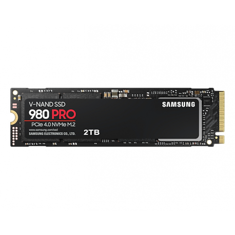 Samsung 980 PRO MZ-V8P2T0BW - SSD - encrypted - 2 TB - internal - M.2 2280 - PCIe 4.0 x4 (NVMe) - buffer: 2 GB - 256-bit AES - TCG Opal Encryption - 9