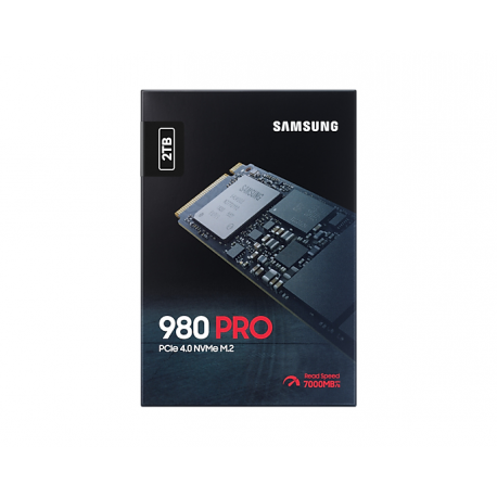Samsung 980 PRO MZ-V8P2T0BW - SSD - encrypted - 2 TB - internal - M.2 2280 - PCIe 4.0 x4 (NVMe) - buffer: 2 GB - 256-bit AES - TCG Opal Encryption - 12
