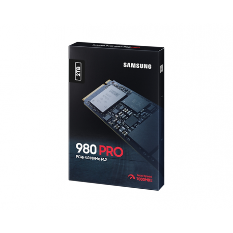Samsung 980 PRO MZ-V8P2T0BW - SSD - encrypted - 2 TB - internal - M.2 2280 - PCIe 4.0 x4 (NVMe) - buffer: 2 GB - 256-bit AES - TCG Opal Encryption - 16