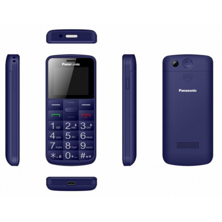 Panasonic KX-TU110 - Feature phone - dual-SIM - microSD slot - LCD display - 128 x 160 pixels - rear camera 0.08 MP - blue - 1