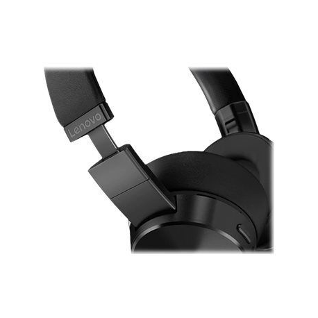 Lenovo Yoga - Headphones with mic - full size - Bluetooth - wireless - active noise cancelling - shadow black - for ThinkPad E14 Gen 4; E15 Gen 4; L13 Yoga Gen 3; P1 Gen 5; T14s Gen 3; X1 Nano Gen 2 - 5