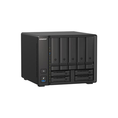 QNAP TS-H973AX-8G - NAS server - 9 bays - SATA 6Gb / s - RAID 0, 1, 5, 6, 10, 50, JBOD, 60, RAID TP - RAM 8 GB - 2.5 Gigabit Ethernet  /  10 Gigabit Ethernet - iSCSI - 2